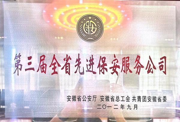 第三届全省先进保安服务公司