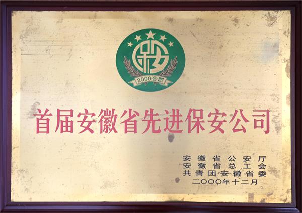 首届全省先进保安服务公司